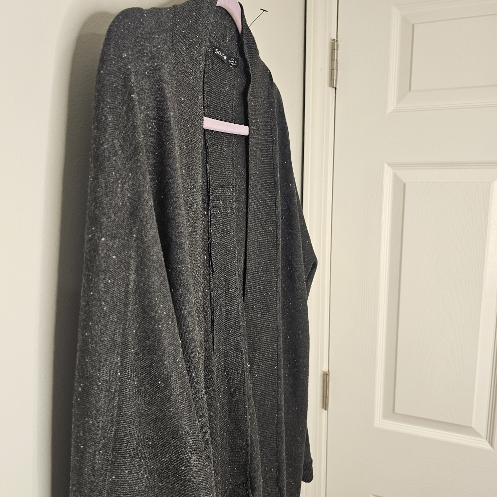 Solution Long Sleeve Open Front Black Cardigan Sw… - image 7